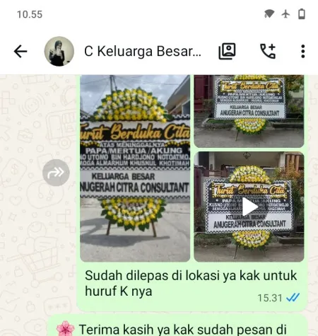 Pengiriman Papan Bunga Duka Matraman