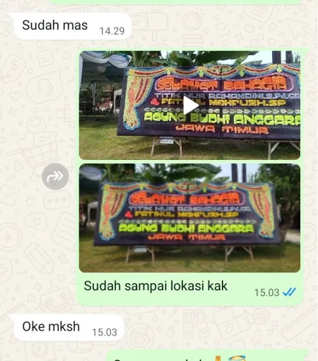 Pengiriman Papan Bunga Matraman